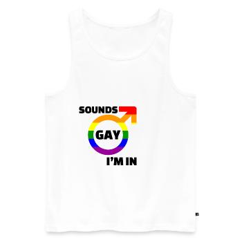 World Peace Women Human Rights No War Gay Lesbian - Männer Premium Bio Tank Top - Weiß - Vorne - AI Model Male 178 light (178cm)