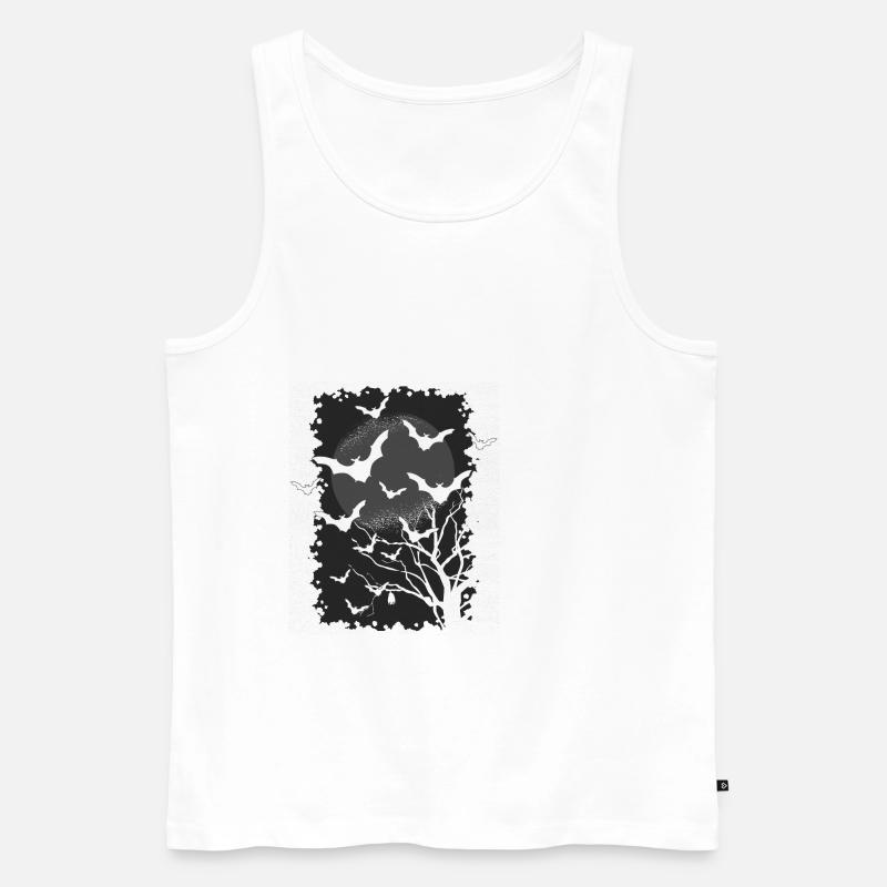 Fledermaus - Männer Premium Bio Tank Top - Weiß