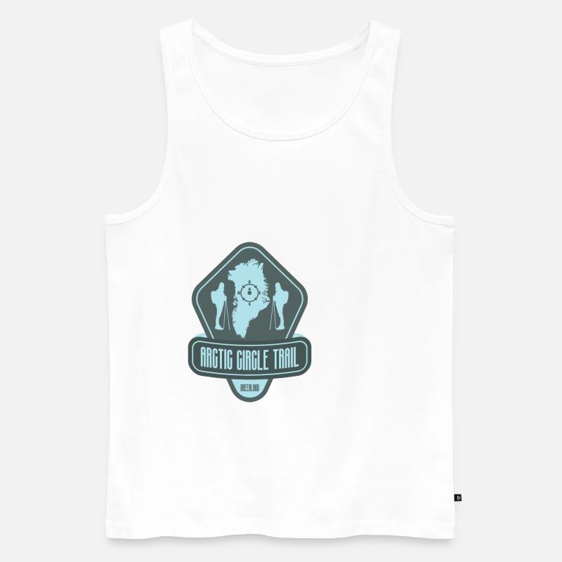 Arctic Circle Trail – Grönland - Männer Premium Bio Tank Top - Weiß