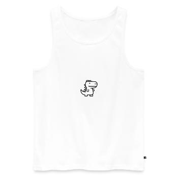 Krokodil - Männer Premium Bio Tank Top - Weiß - Vorne - AI Model Male 178 light (178cm)