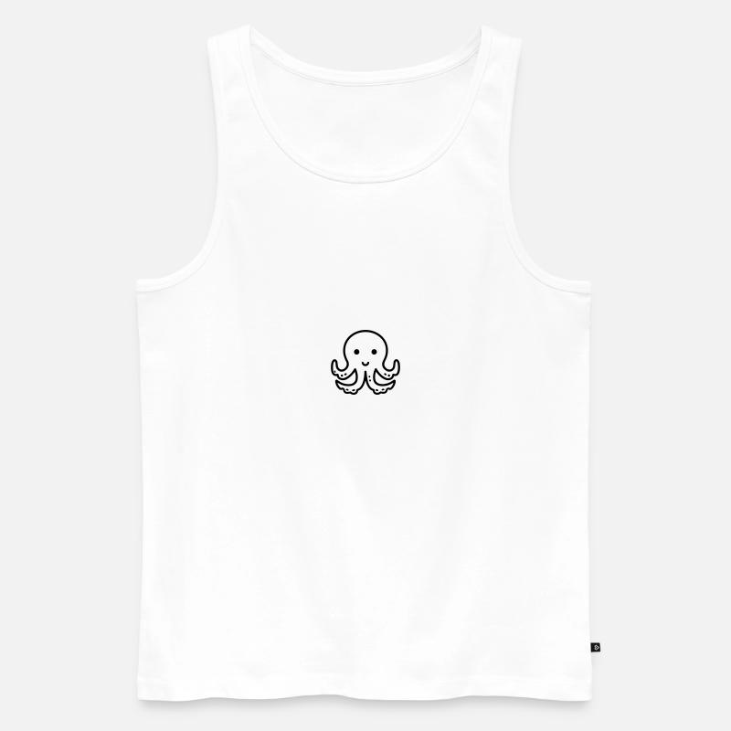 Krake - Männer Premium Bio Tank Top - Weiß
