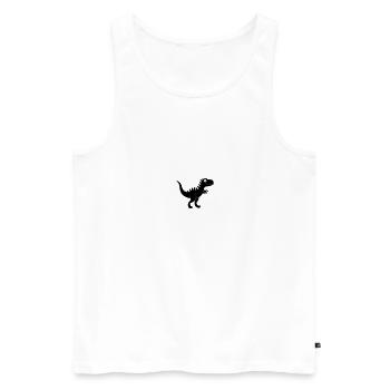 Dinosaurier - Männer Premium Bio Tank Top - Weiß - Vorne - AI Model Male 178 light (178cm)