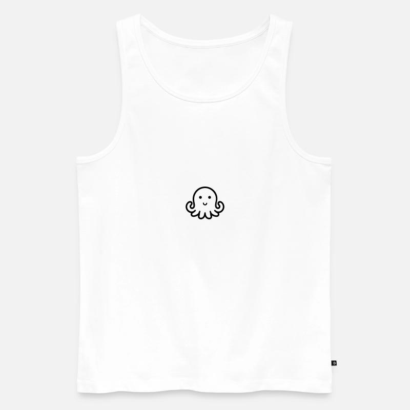 Octopus - Men's Premium Organic Tank Top - white