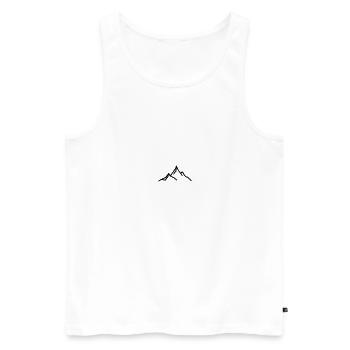 mountain - Men's Premium Organic Tank Top - white - Front - AI Model Male 178 light (178cm)