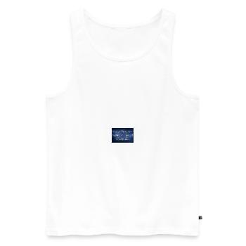 Slogans de protection du climat Europe - Débardeur bio Premium Homme - blanc - Devant - AI Model Male 178 light (178cm)