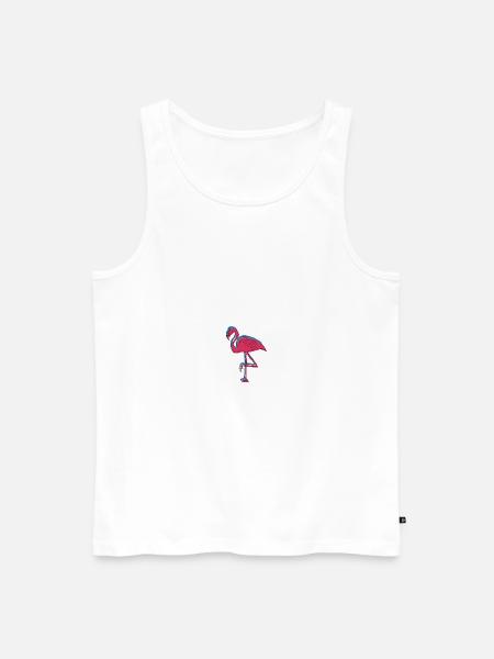Flamingo Gift Idea - Men's Premium Organic Tank Top - white