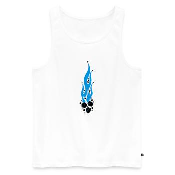 flammen - Männer Premium Bio Tank Top - Weiß - Vorne - AI Model Male 178 light (178cm)