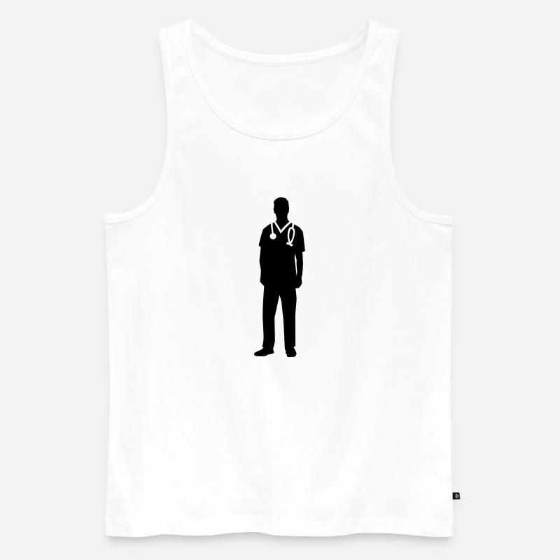 Krankenpfleger - Männer Premium Bio Tank Top - Weiß