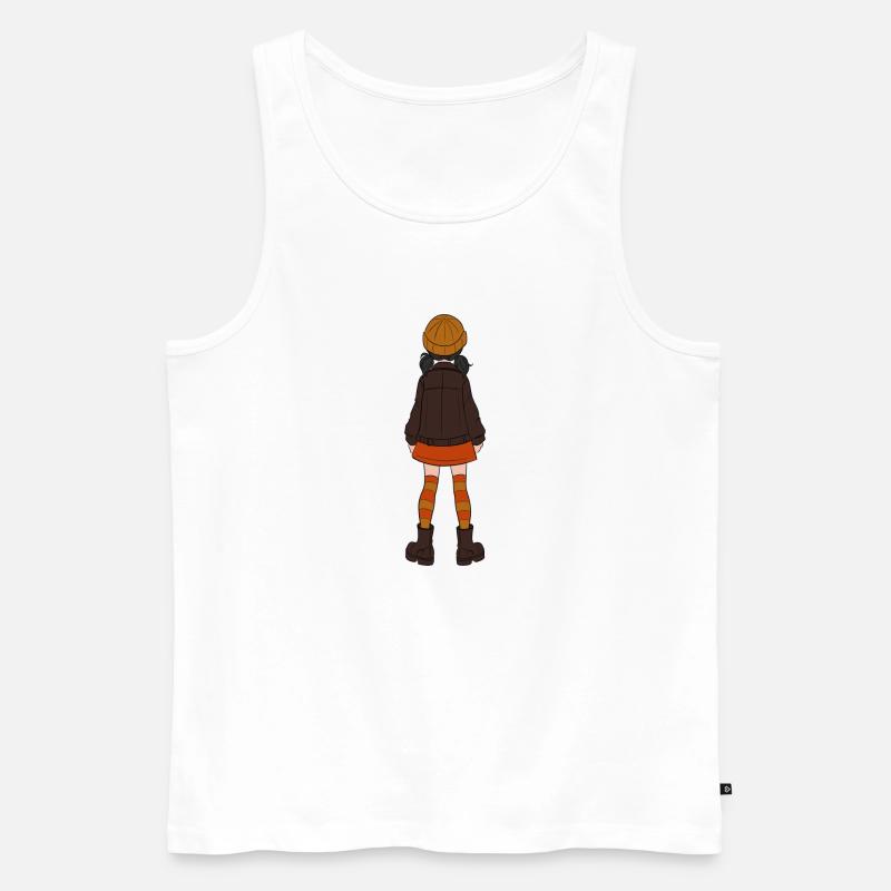 Mädchen - Männer Premium Bio Tank Top - Weiß