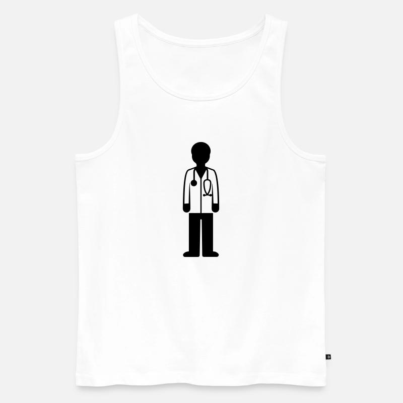 Doktor Arzt - Männer Premium Bio Tank Top - Weiß