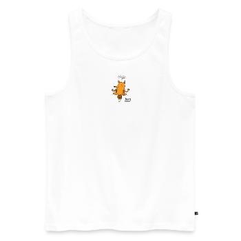 Om Oooommm Fuchs neue Wahrnehmung - Männer Premium Bio Tank Top - Weiß - Vorne - Michal (187cm)