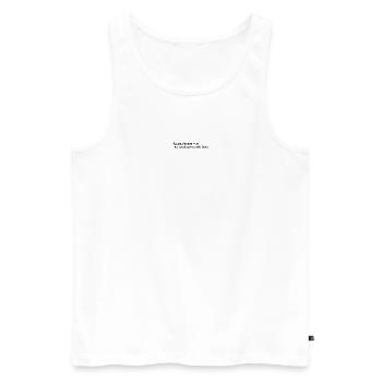 Kann Spuren von Katzenhaaren enthalten schwarz - Männer Premium Bio Tank Top - Weiß - Vorne - Michal (187cm)