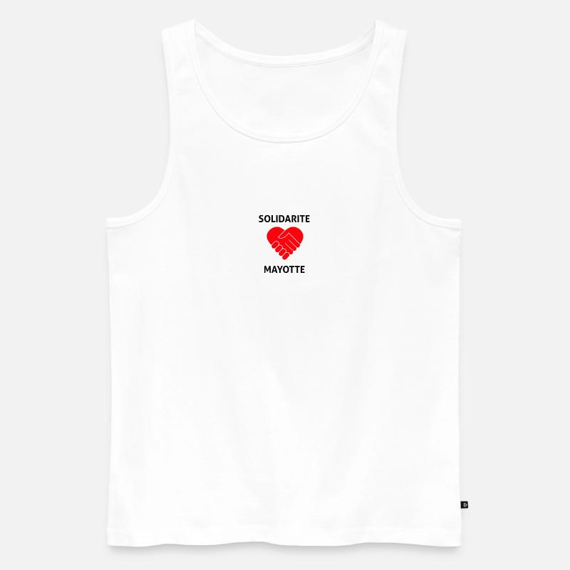Solidaritätsmayotte - Zyklon CHIDO 14/12/24 - Männer Premium Bio Tank Top - Weiß