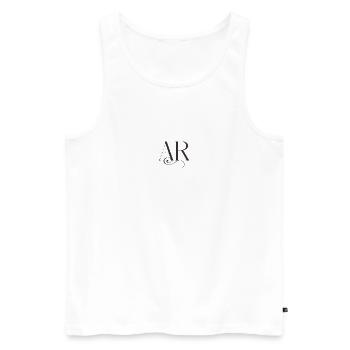 Classic Elegance AR Monogram - Men's Premium Organic Tank Top - white - Front - AI Model Male 178 light (178cm)