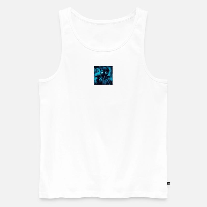 black rapper - Männer Premium Bio Tank Top - Weiß