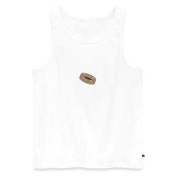 Anneau (2c) - Débardeur bio Premium Homme - blanc - Devant - AI Model Male 178 light (178cm)