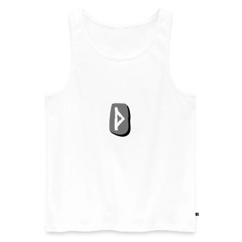 Purisaz Rune - Men's Premium Organic Tank Top - white - Front - AI Model Male 178 light (178cm)