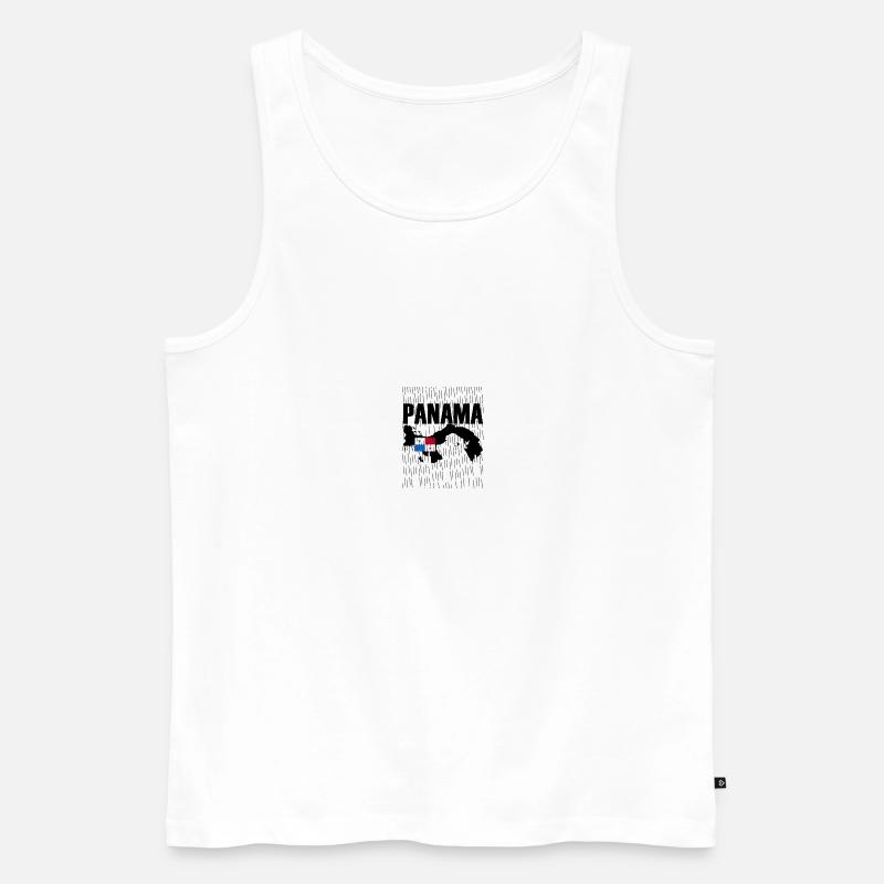 Panama Insel Regen - Männer Premium Bio Tank Top - Weiß