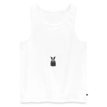Süßer kleiner dachs aus dem Wald Geschenkidee - Männer Premium Bio Tank Top - Weiß - Vorne - Michal (187cm)