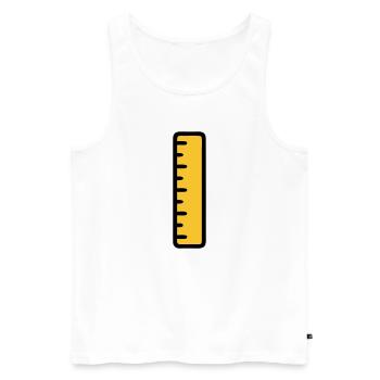Lineal Mathe Geometrie Schule - Männer Premium Bio Tank Top - Weiß - Vorne - AI Model Male 178 light (178cm)