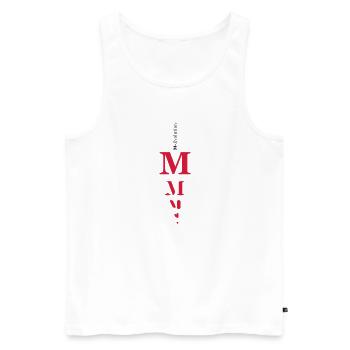 M girl - Männer Premium Bio Tank Top - Weiß - Vorne - AI Model Male 178 light (178cm)