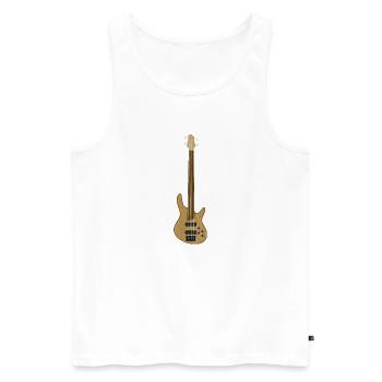 Fretless Bass Guitar - Men's Premium Organic Tank Top - white - Front - AI Model Male 178 light (178cm)
