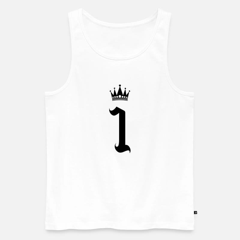 1 krone - Männer Premium Bio Tank Top - Weiß