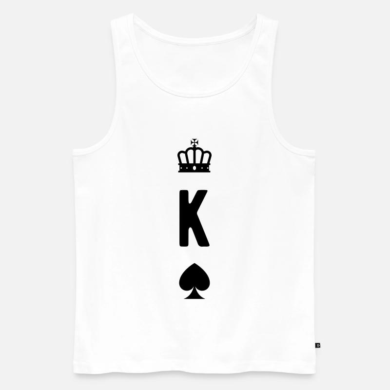 KING QUEEN PARTNERSHIRTS - Männer Premium Bio Tank Top - Weiß