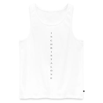 In Christ alone [DO] - Men's Premium Organic Tank Top - white - Front - Michal (187cm)