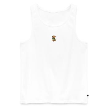 Pixel MiniBear Brazil - Débardeur bio Premium Homme - blanc - Devant - Michal (187cm)