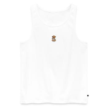 Pixel MiniBear Argentina - Débardeur bio Premium Homme - blanc - Devant - Michal (187cm)