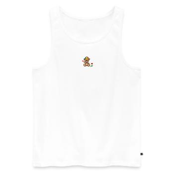 Pixel MiniBear Pride - Men's Premium Organic Tank Top - white - Front - AI Model Male 178 light (178cm)
