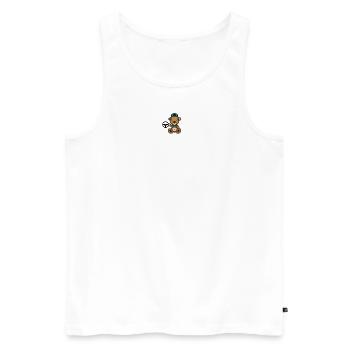 Pixel MiniBear Racing - Men's Premium Organic Tank Top - white - Front - AI Model Male 178 light (178cm)