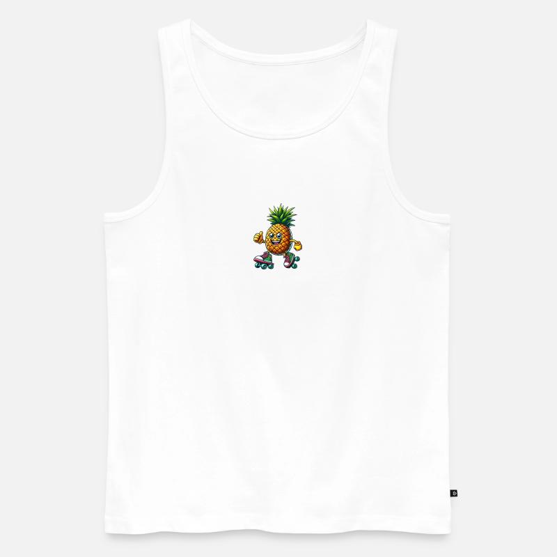 ANANAS 1 - Männer Premium Bio Tank Top - Weiß
