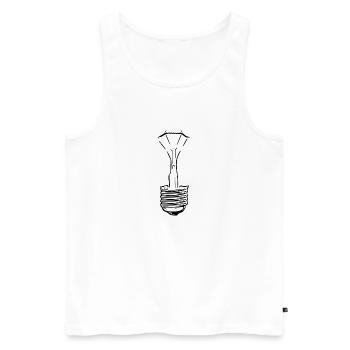 Lampe mit defektem Glaskolben - Männer Premium Bio Tank Top - Weiß - Vorne - AI Model Male 178 light (178cm)