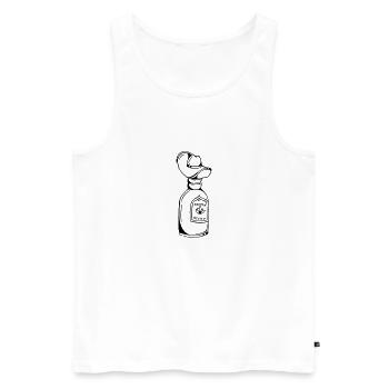 Alcool de liqueur Tequila sombrero - Débardeur bio Premium Homme - blanc - Devant - Michal (187cm)