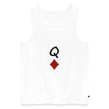King Queen Partnerlook - Débardeur bio Premium Homme - blanc - Devant - AI Model Male 178 light (178cm)