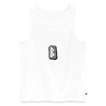 Berkana Rune - Men's Premium Organic Tank Top - white - Front - AI Model Male 178 light (178cm)
