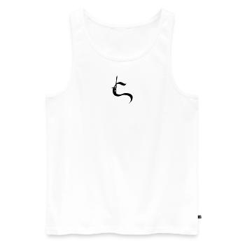 C - Men's Premium Organic Tank Top - white - Front - AI Model Male 178 light (178cm)