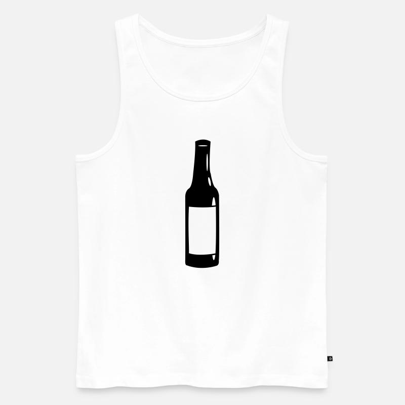 Bier / Flasche Design - Männer Premium Bio Tank Top - Weiß