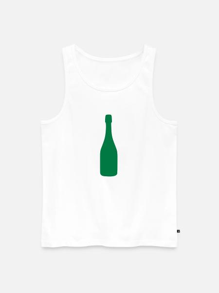 Sekt - Flasche - Männer Premium Bio Tank Top - Weiß