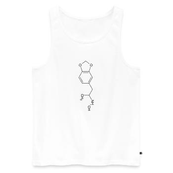MDMA Strukturformel - Männer Premium Bio Tank Top - Weiß - Vorne - Michal (187cm)