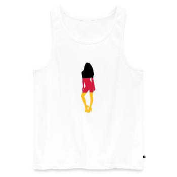 Germany Fan Girl - Men's Premium Organic Tank Top - white - Front - Michal (187cm)
