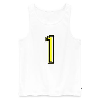 1 - Débardeur bio Premium Homme - blanc - Devant - Michal (187cm)