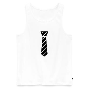 Binden - Männer Premium Bio Tank Top - Weiß - Vorne - AI Model Male 178 light (178cm)