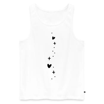 Sweet Hearts Star Decoration - Men's Premium Organic Tank Top - white - Front - Michal (187cm)