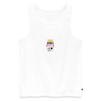 Bridge König - Männer Premium Bio Tank Top - Weiß - Vorne - AI Model Male 178 light (178cm)