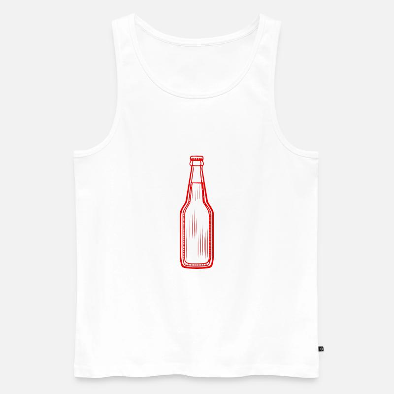 Bierflasche Bier Symbol - Männer Premium Bio Tank Top - Weiß