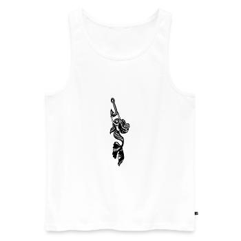 mermaid with fish hook - Men's Premium Organic Tank Top - white - Front - AI Model Male 178 light (178cm)