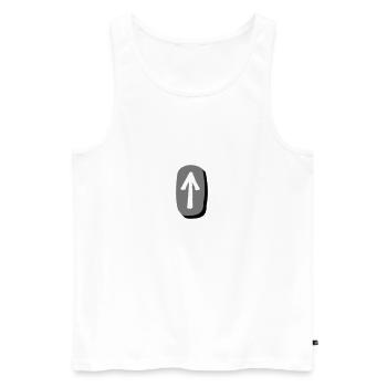 Rune Tiwaz - Männer Premium Bio Tank Top - Weiß - Vorne - AI Model Male 178 light (178cm)